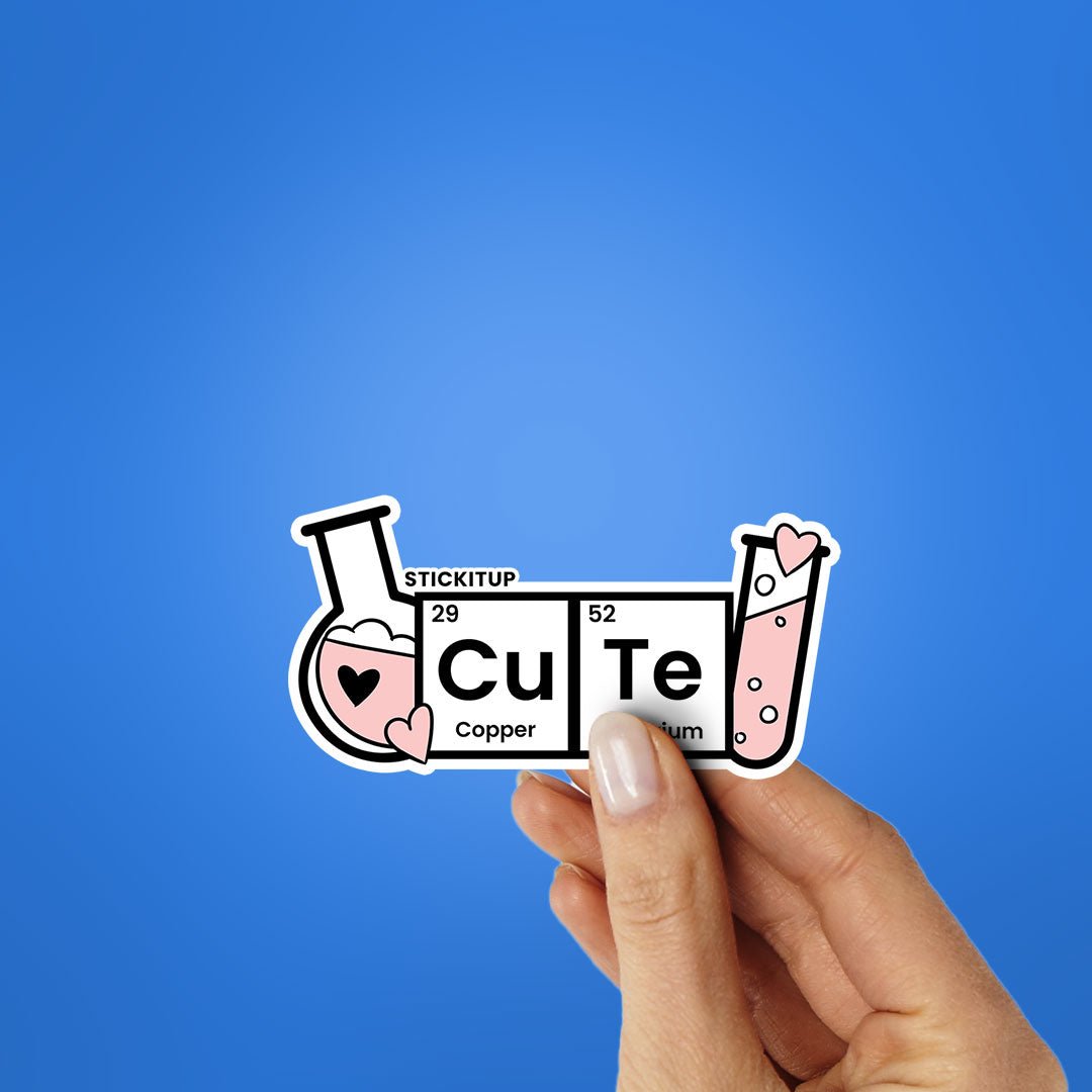 Cu Te Sticker waterproof vinyl decal for laptop, bike, car & bottle