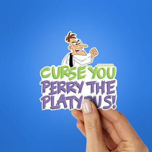 Curse You Perry Sticker waterproof vinyl decal for laptop, bike, car & bottle