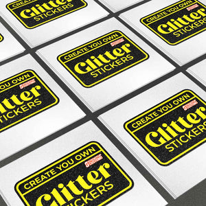 Custom Glitter Sticker waterproof vinyl decal for laptop, bike, car & bottle