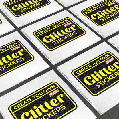Custom Glitter Sticker waterproof vinyl decal for laptop, bike, car & bottle