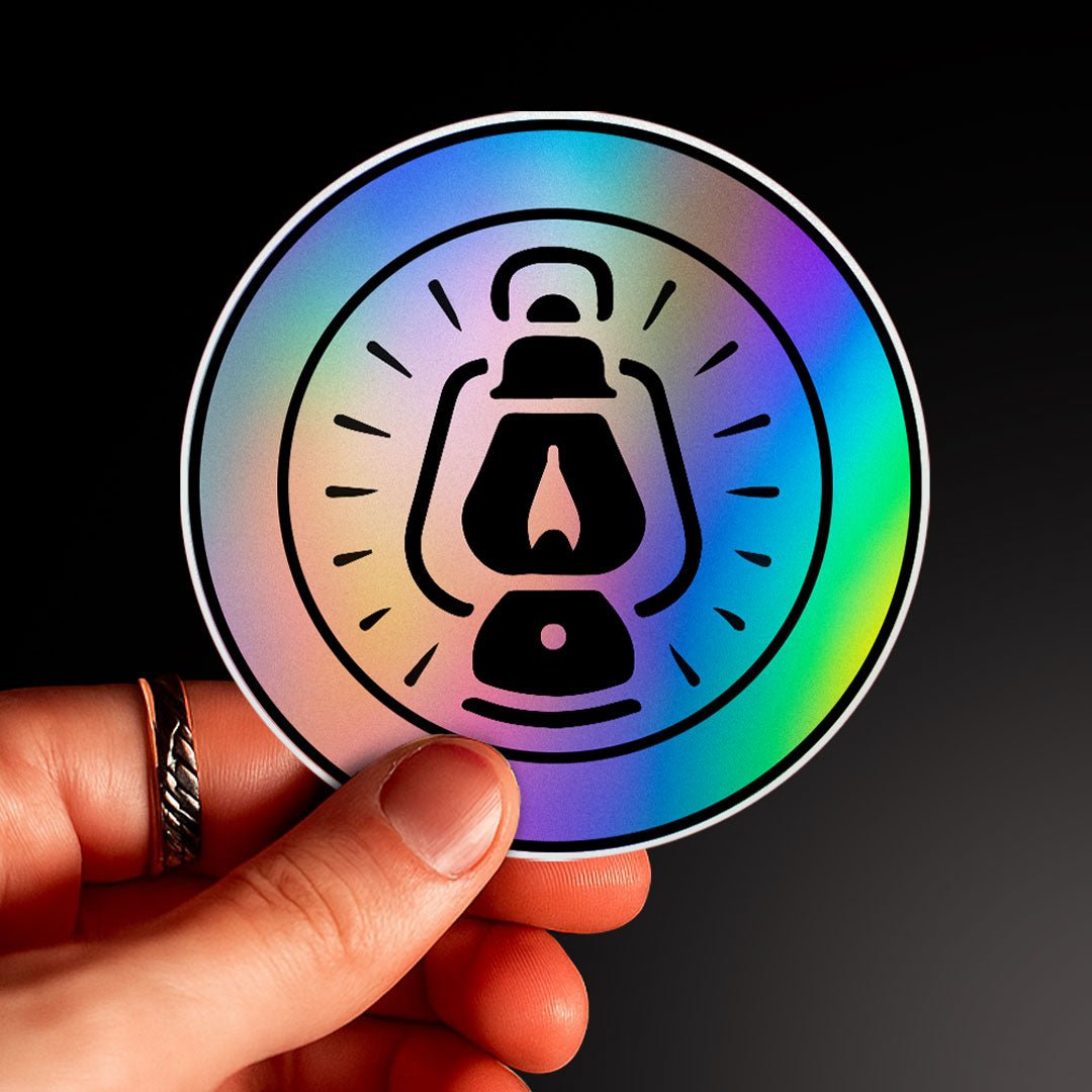 Custom Holographic Sticker waterproof vinyl decal for laptop, bike, car & bottle
