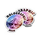 Custom Holographic Sticker waterproof vinyl decal for laptop, bike, car & bottle