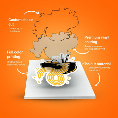 Custom Premium Vinyl Sticker waterproof vinyl decal for laptop, bike, car & bottle