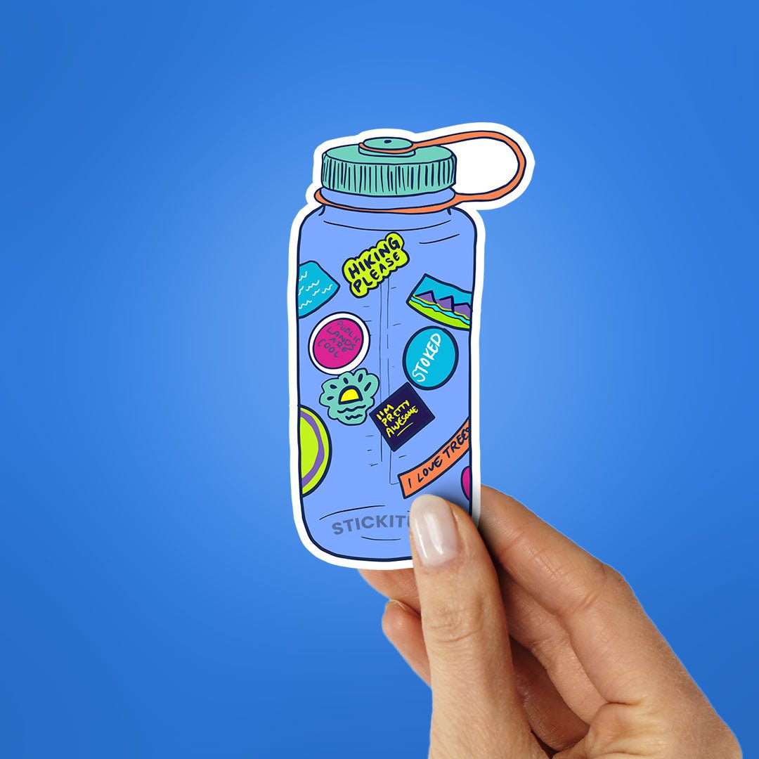 Cute Bottle Sticker waterproof vinyl decal for laptop, bike, car & bottle