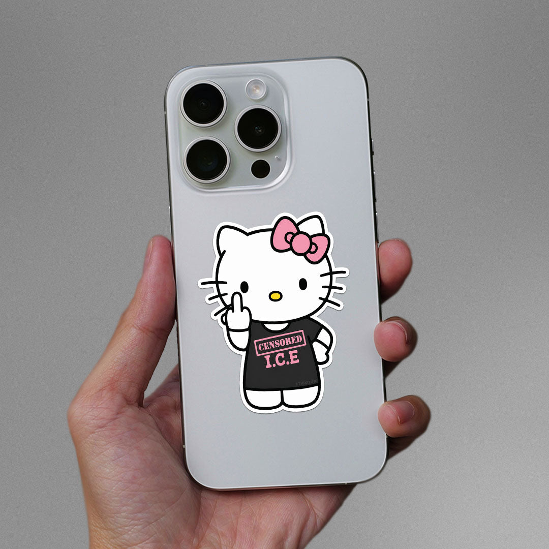 Cute Cat Censored Sticker - Stickers | STICK IT UP