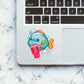 Cute Fish Sticker waterproof vinyl decal for laptop, bike, car & bottle