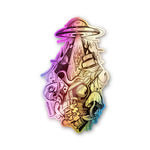 Cyborg Figure Art Holographic Stickers - Holographic stickers | STICK IT UP