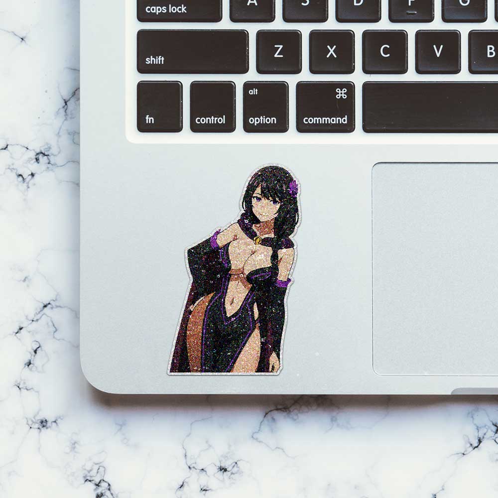 Dark Dress Anime Beauty Glitter Sticker - Glitter Stickers | STICK IT UP