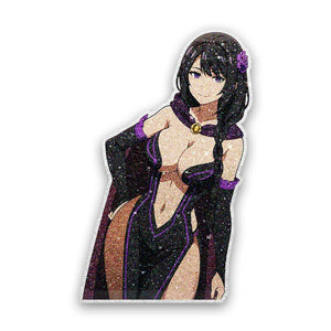 Dark Dress Anime Beauty Glitter Sticker - Glitter Stickers | STICK IT UP