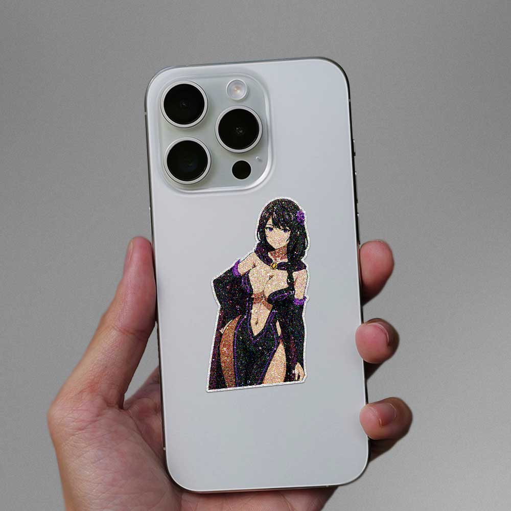 Dark Dress Anime Beauty Glitter Sticker - Glitter Stickers | STICK IT UP