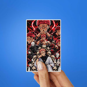 Dark Manga Skull Squad Glitter Sticker - Glitter Stickers | STICK IT UP
