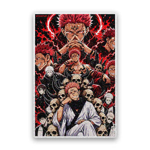 Dark Manga Skull Squad Glitter Sticker - Glitter Stickers | STICK IT UP