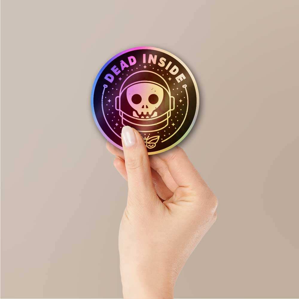 Dead Inside Holographic Sticker - STICK IT UP