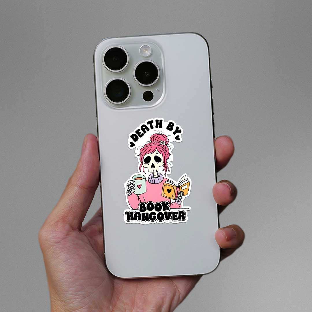 Death By Book Hangover Sticker - STICK IT UP