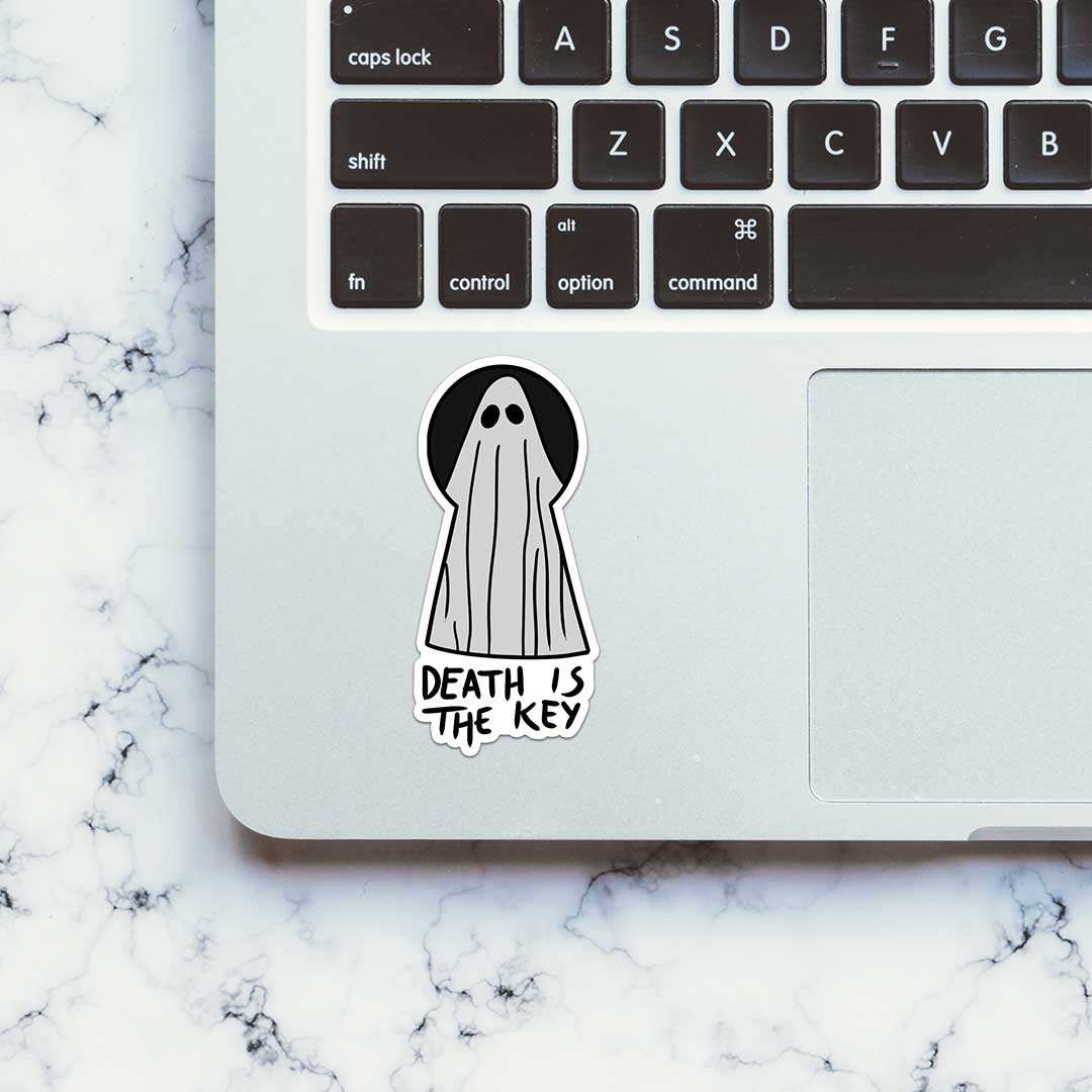 Death Is The Key Sticker waterproof vinyl decal for laptop, bike, car & bottle