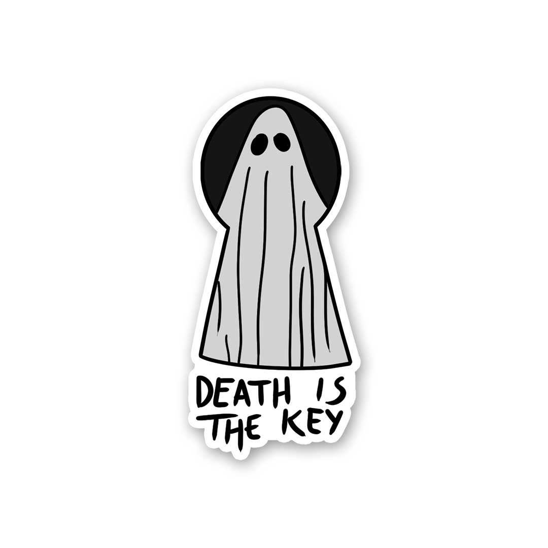 Death Is The Key Sticker waterproof vinyl decal for laptop, bike, car & bottle