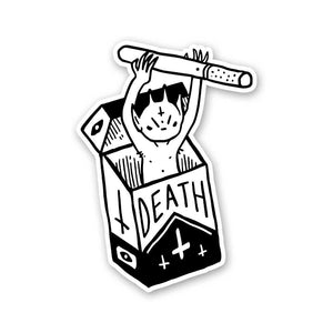 Death Sticker waterproof vinyl decal for laptop, bike, car & bottle
