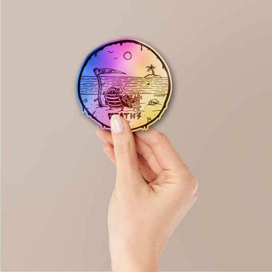 Deaths A Beach Holographic Stickers - STICK IT UP