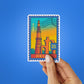DELHI STAMP Sticker waterproof vinyl decal for laptop, bike, car & bottle