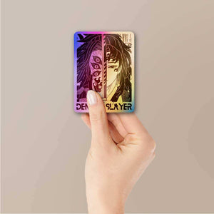Demon Slayer Holographic Sticker waterproof vinyl decal for laptop, bike, car & bottle