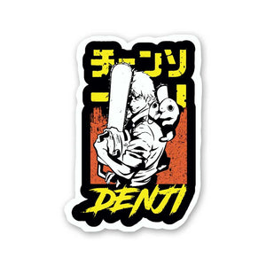 Denji Sticker waterproof vinyl decal for laptop, bike, car & bottle
