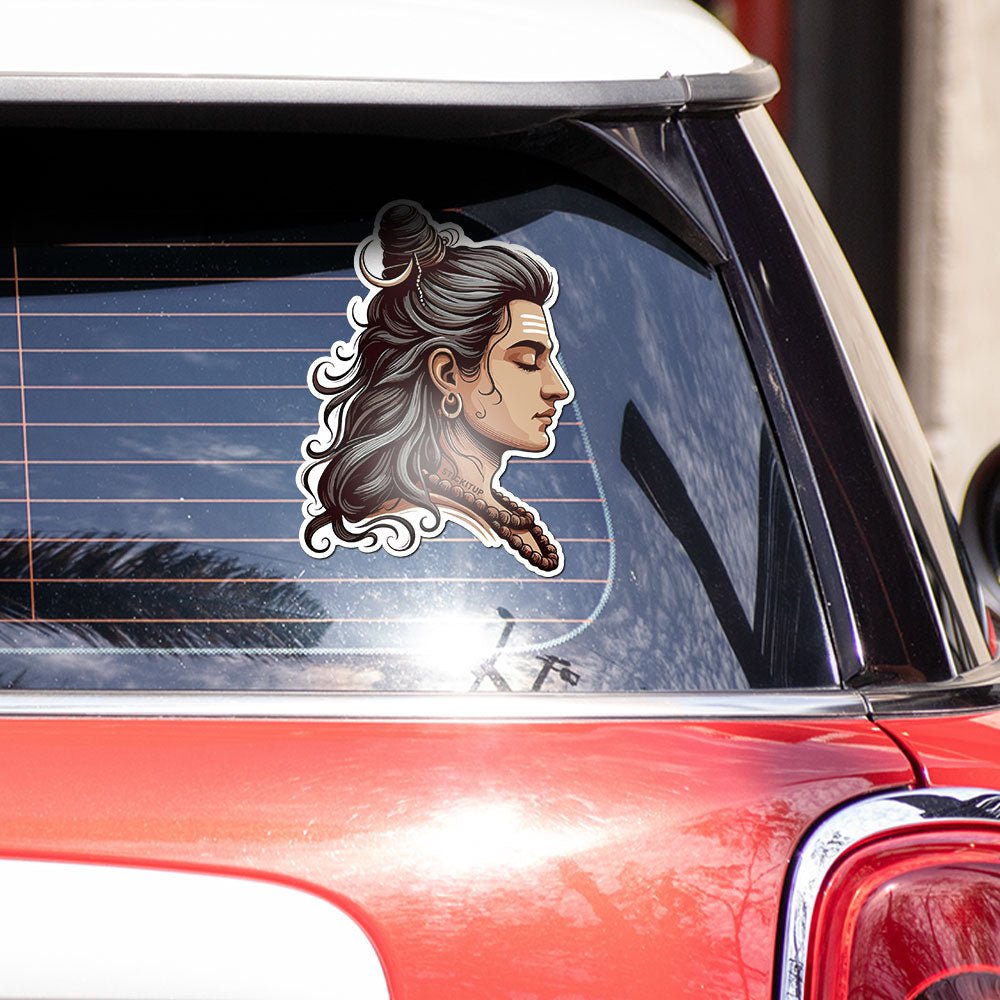 Dev Mahadev Bumper Sticker waterproof vinyl decal for laptop, bike, car & bottle