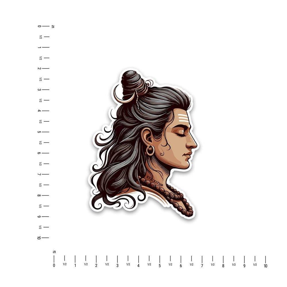 Dev Mahadev Bumper Sticker waterproof vinyl decal for laptop, bike, car & bottle