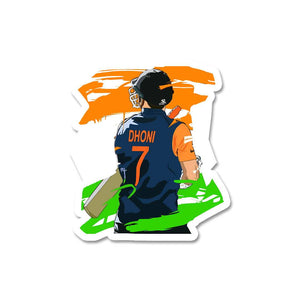 Dhoni Stickers waterproof vinyl decal for laptop, bike, car & bottle