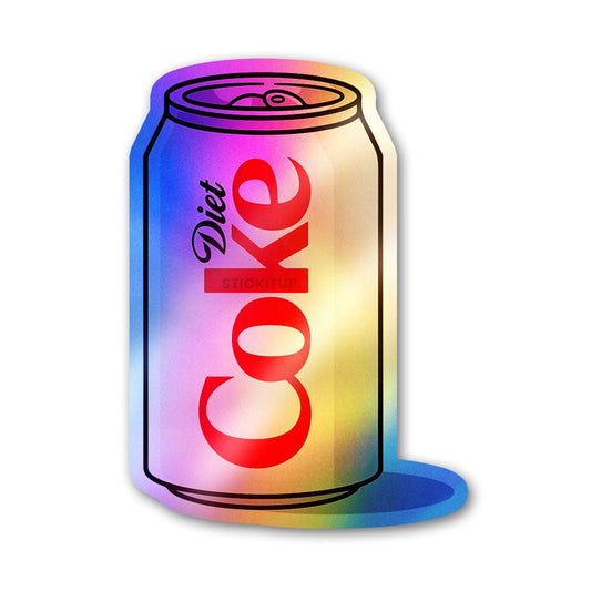 Diet Cola Pop Holographic Stickers - STICK IT UP