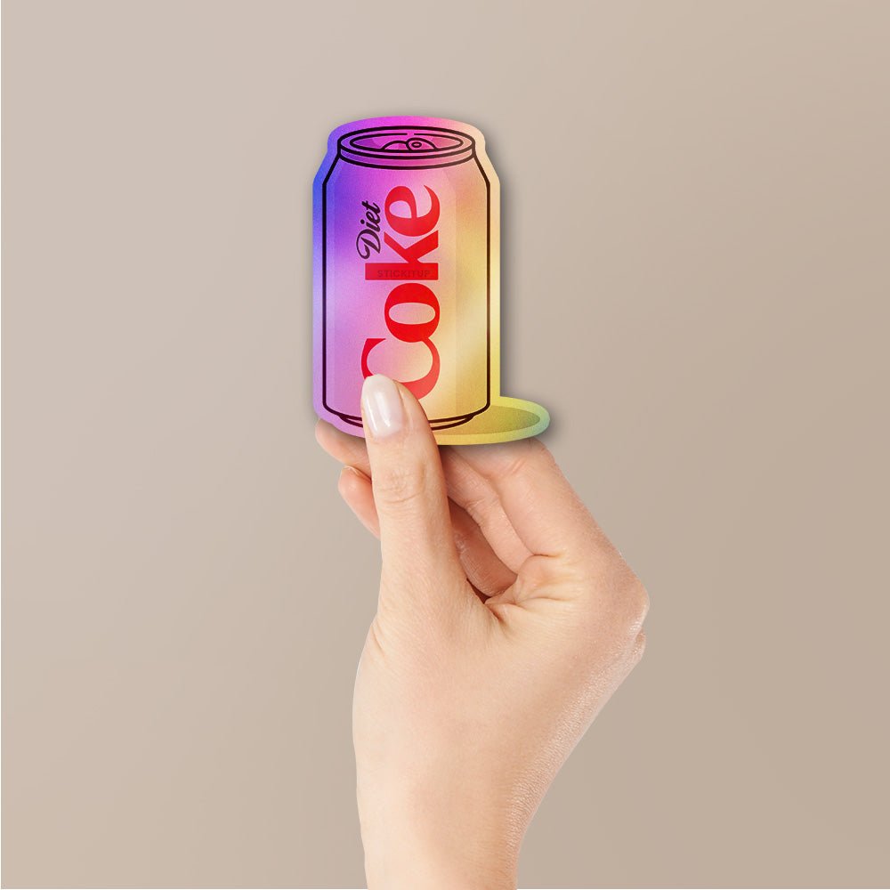 Diet Cola Pop Holographic Stickers waterproof vinyl decal for laptop, bike, car & bottle