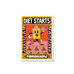 Diet Starts Tomorrow Sticker waterproof vinyl decal for laptop, bike, car & bottle