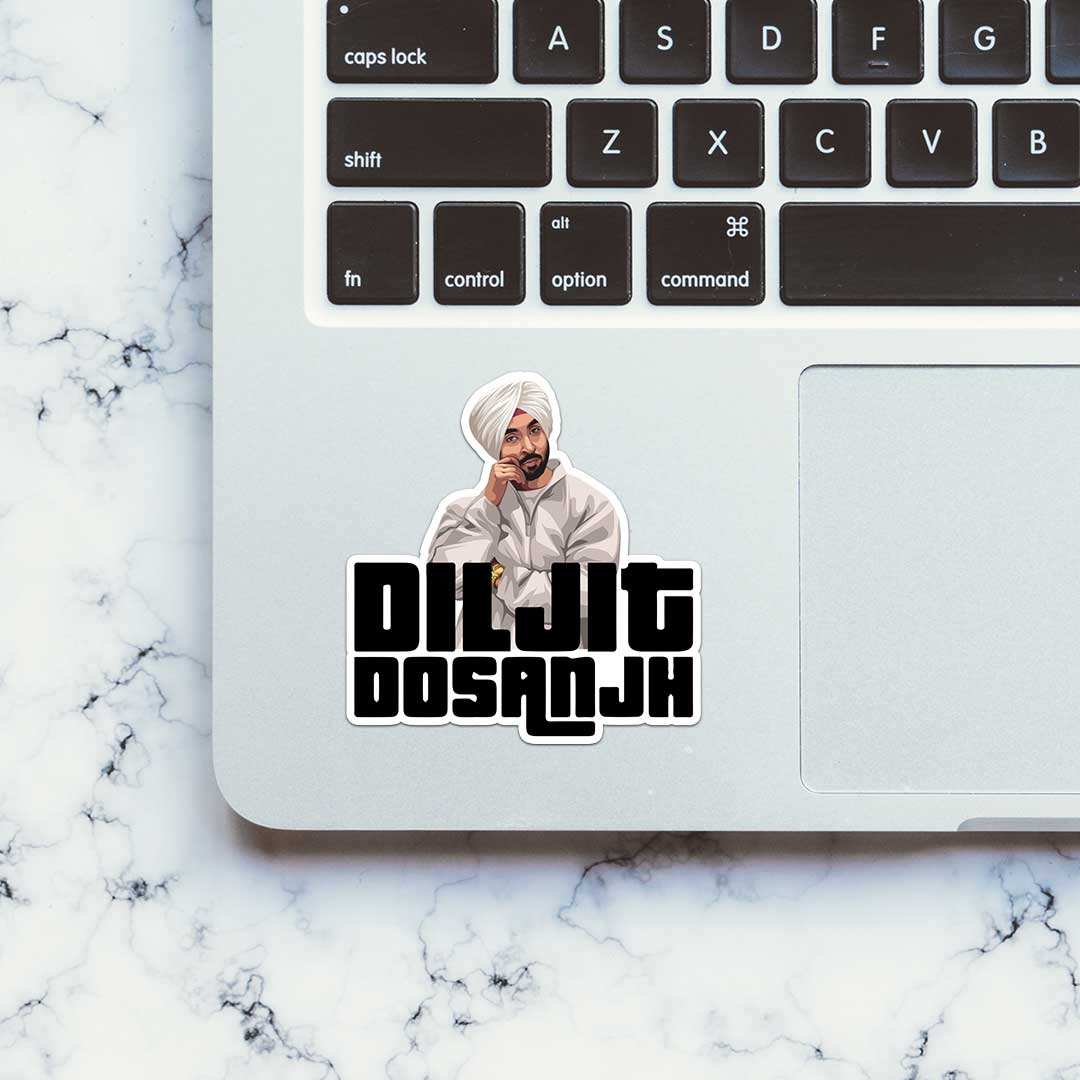 Diljit Dosanjh Sticker waterproof vinyl decal for laptop, bike, car & bottle