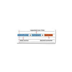 Discipline and patience Sticker waterproof vinyl decal for laptop, bike, car & bottle