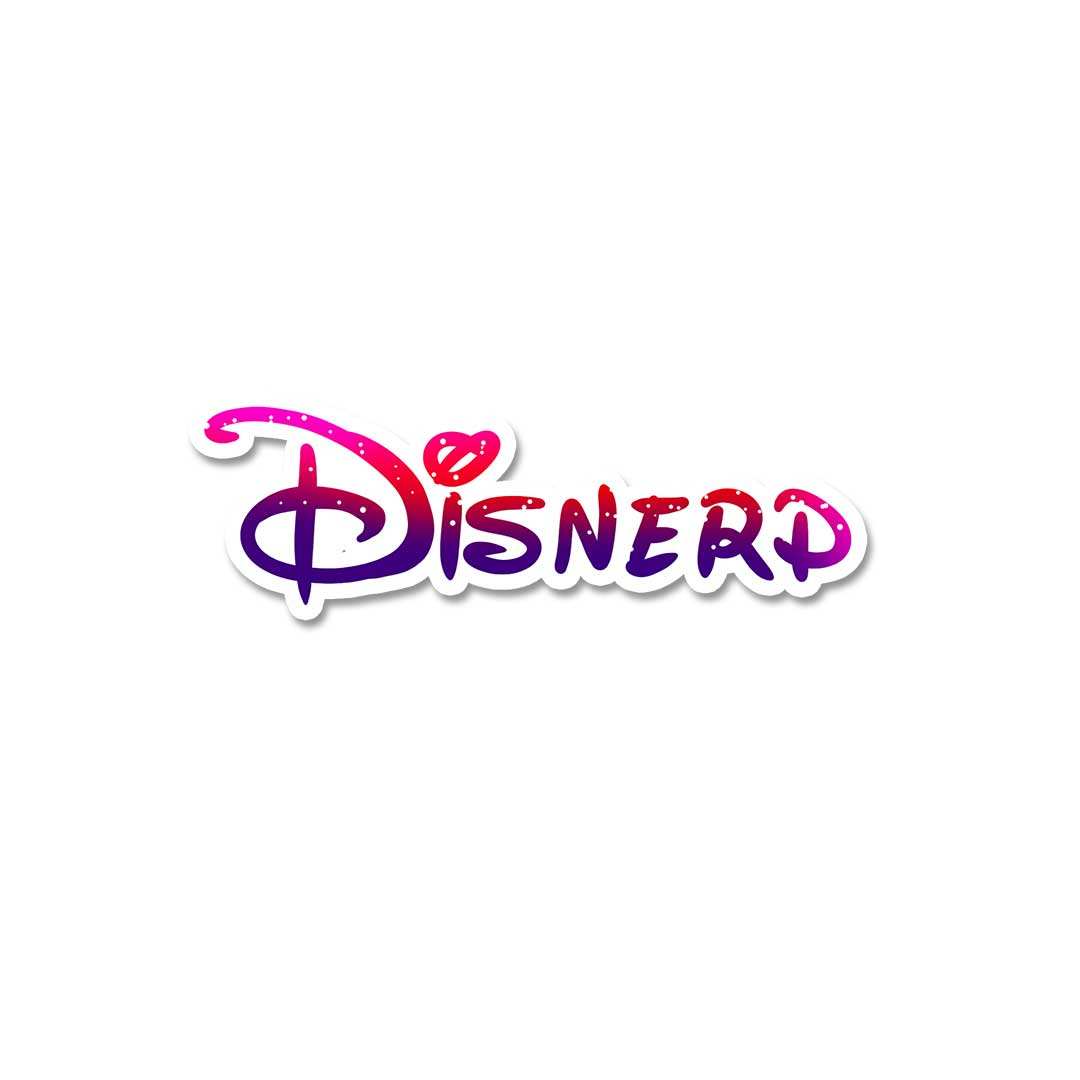 Disnerd Sticker waterproof vinyl decal for laptop, bike, car & bottle