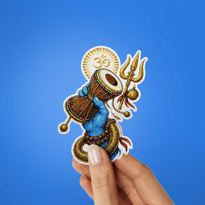 Divine Damru Hand Glitter Sticker - Glitter Stickers | STICK IT UP