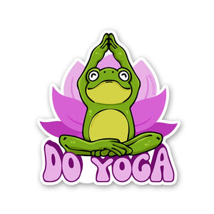 Do Yoga Sticker waterproof vinyl decal for laptop, bike, car & bottle