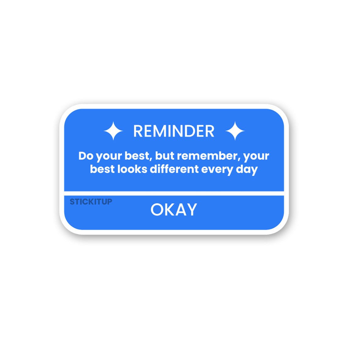 Do Your Best Sticker waterproof vinyl decal for laptop, bike, car & bottle