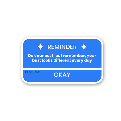 Do Your Best Sticker waterproof vinyl decal for laptop, bike, car & bottle