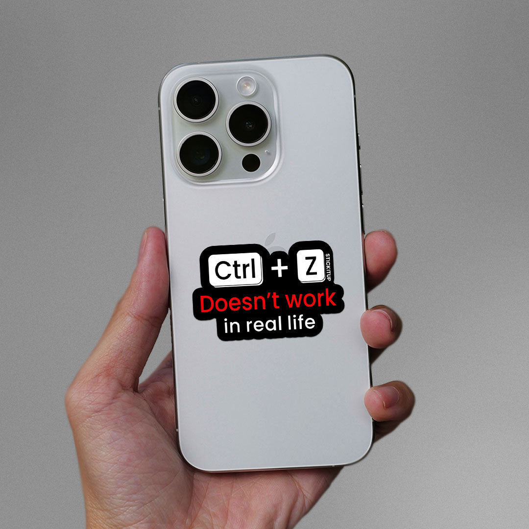 Doesn't Work In Real Life Sticker waterproof vinyl decal for laptop, bike, car & bottle