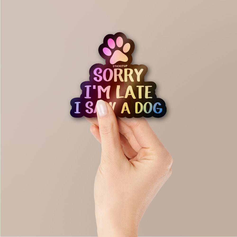 Dog Holographic Holographic Stickers waterproof vinyl decal for laptop, bike, car & bottle