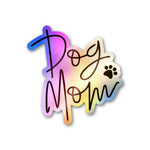 Dogs Mom Holographic Sticker waterproof vinyl decal for laptop, bike, car & bottle