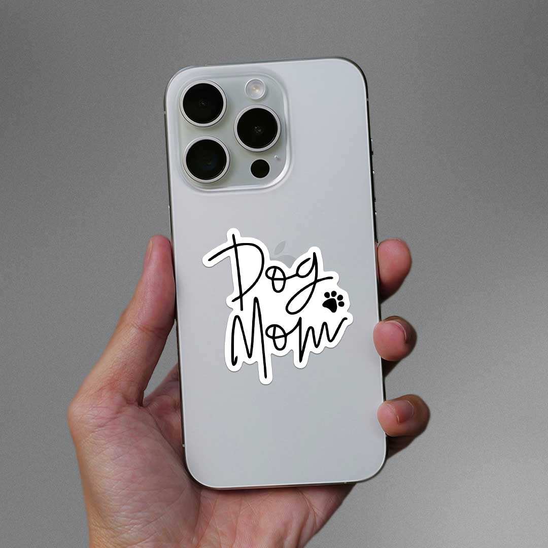 Dogs Mom Sticker waterproof vinyl decal for laptop, bike, car & bottle