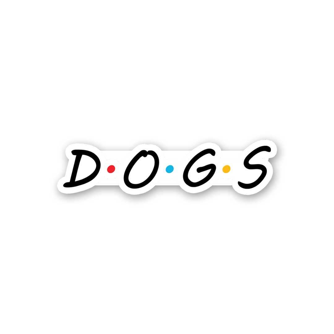 Dogs Sticker waterproof vinyl decal for laptop, bike, car & bottle