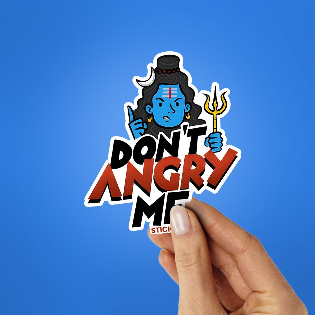 DON'T ANGRY ME Sticker waterproof vinyl decal for laptop, bike, car & bottle