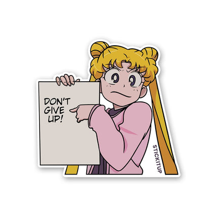 Don't Give Up Sticker waterproof vinyl decal for laptop, bike, car & bottle