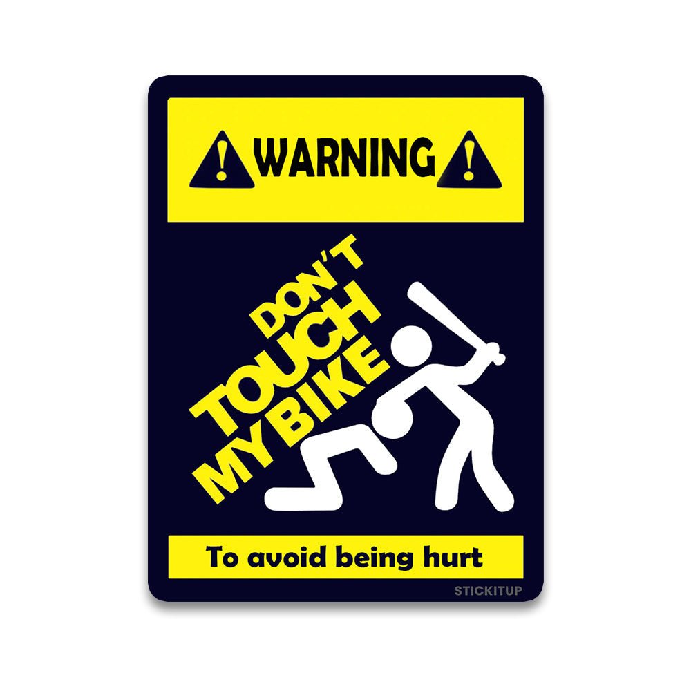 Don't touch Bumper Sticker waterproof vinyl decal for laptop, bike, car & bottle