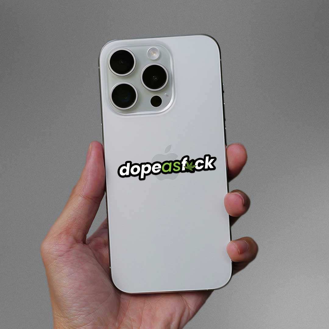 Dope As Fck Sticker waterproof vinyl decal for laptop, bike, car & bottle