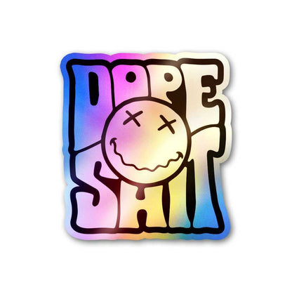 Dope Sheet Holographic Sticker waterproof vinyl decal for laptop, bike, car & bottle