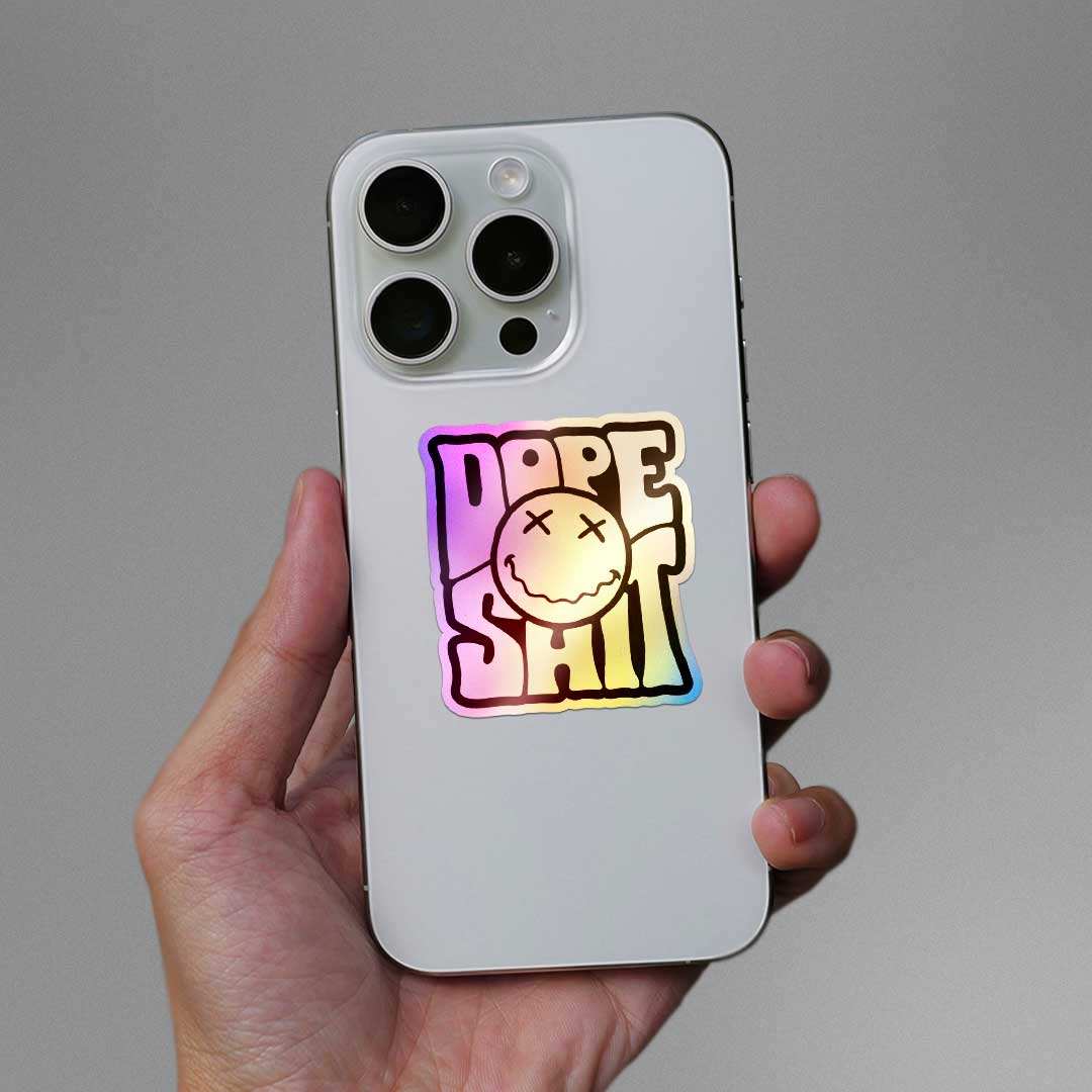 Dope Sheet Holographic Sticker waterproof vinyl decal for laptop, bike, car & bottle