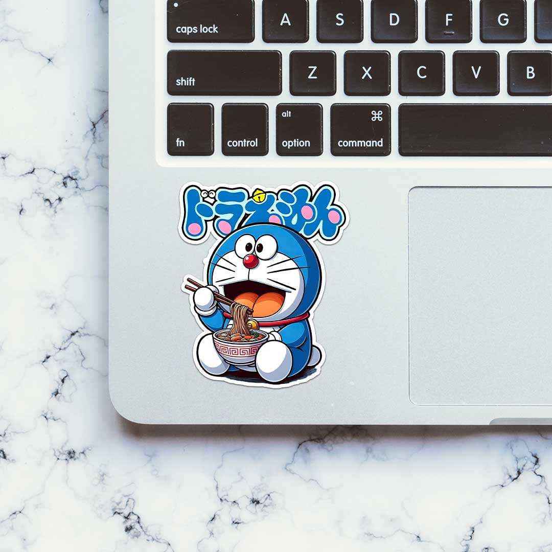 Doremon Sticker waterproof vinyl decal for laptop, bike, car & bottle
